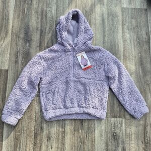 Mondetta Cozy Lilac Purple Youth 1/2 Zip Sherpa Hoodie Girls Size 10/12